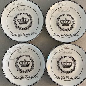 Set of 4 HOTEL LES ETOILES Plates